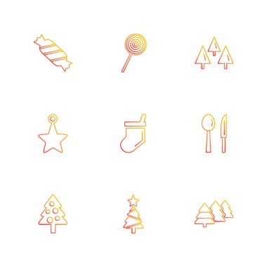 Farklı minimalist düz vektör app simgeleri