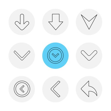 Farklı minimalist düz vektör app simgeleri