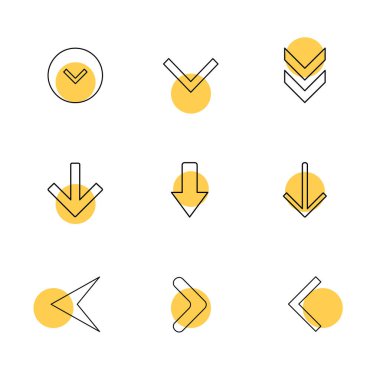 beyaz zemin üzerine minimalist düz vektör app simge kümesi