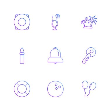Beyaz arka plan üzerinde izole minimalist düz vektör app simgeleri