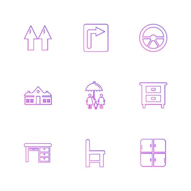 minimalist düz vektör app simgeleri beyaz arka plan üzerinde