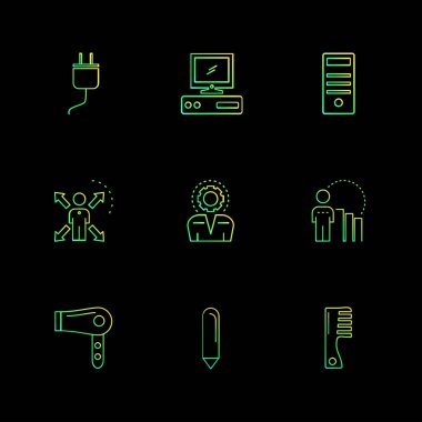 çeşitli vektör app simge kümesi         