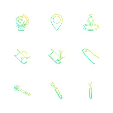 Farklı minimalist düz vektör app simgeleri