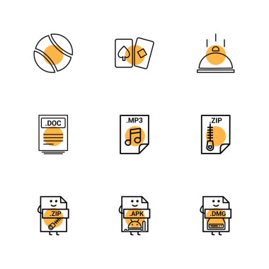 minimalist düz vektör app simgeleri beyaz arka plan üzerinde