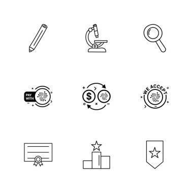 Beyaz arka plan basit düz app simgeleri