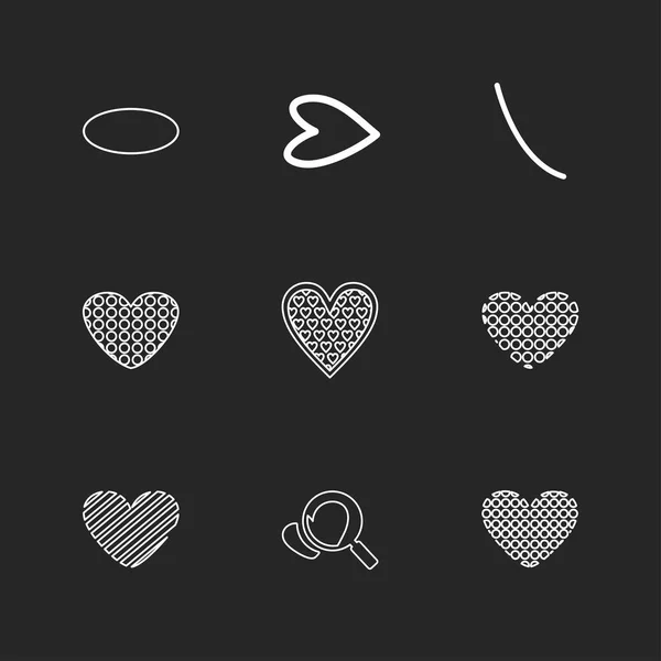Fond Noir Ensemble Aléatoire Icônes Logotypes Applications Plates Simples Illustration — Image vectorielle
