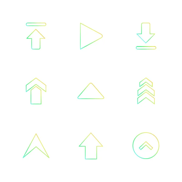 Différentes Icônes Application Vectorielle Plate Minimaliste Sur Fond Blanc — Image vectorielle