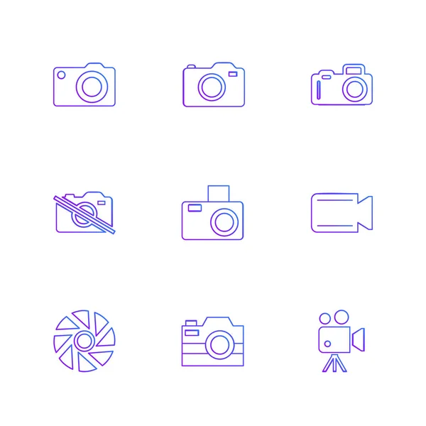 Iconos Aplicación Vectores Planos Minimalistas Aislados Sobre Fondo Blanco — Vector de stock