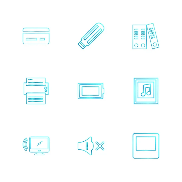 Icônes Application Vectoriel Plat Minimaliste Isolé Sur Fond Blanc — Image vectorielle