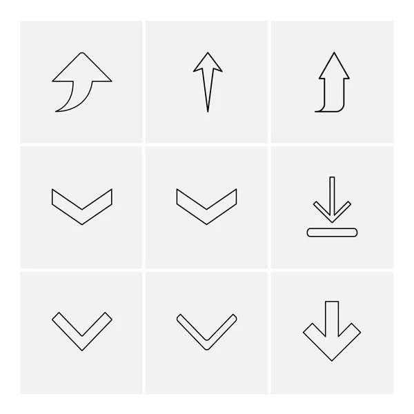 Différentes Icônes Application Vectorielle Plate Minimaliste Sur Fond Blanc — Image vectorielle