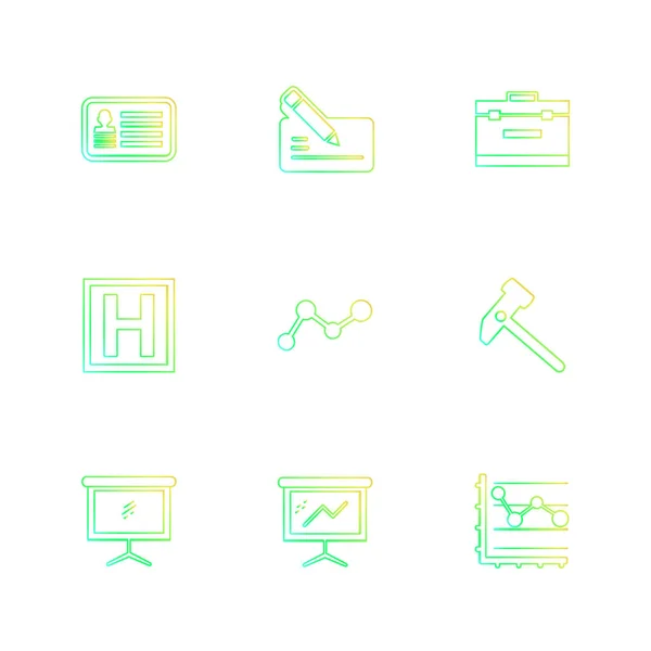 Vector Collection Business Creative Flat Design Icons — Stock Vector