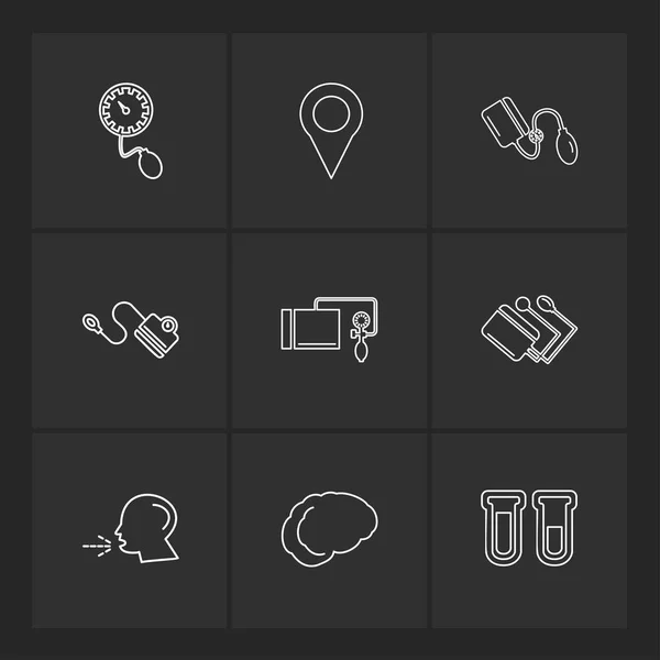 Σετ Διάφορα Εικονίδια App Διάνυσμα — Διανυσματικό Αρχείο