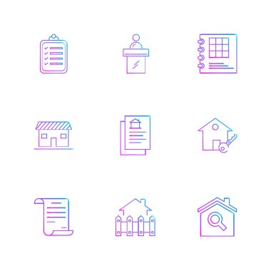 minimalist düz vektör app simgeleri beyaz arka plan üzerinde