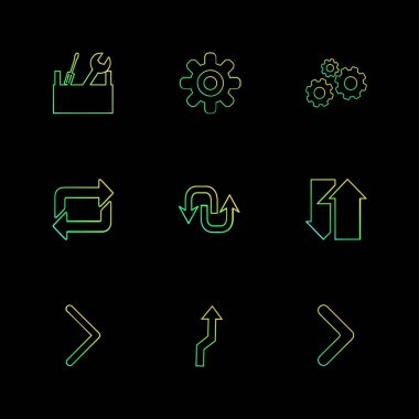 Farklı minimalist düz vektör app simgeleri