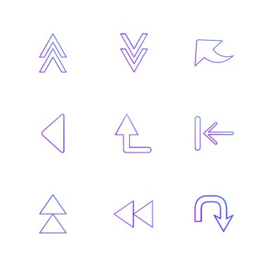 Farklı minimalist düz vektör app simgeleri