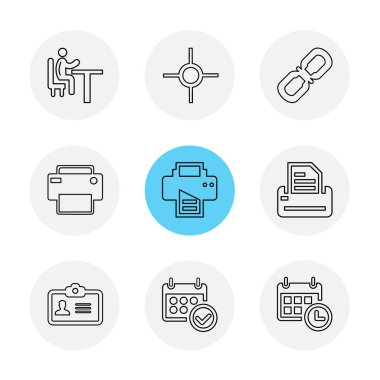 minimalist düz vektör app simgeleri beyaz arka plan üzerinde çevrelerinde