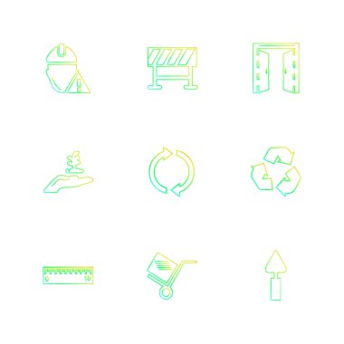 Farklı minimalist düz vektör app simgeleri