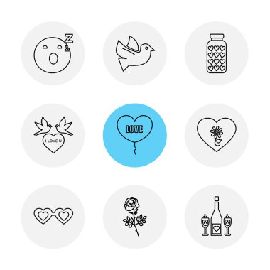 Beyaz arka plan üzerinde farklı minimalist düz vektör app simgeleri