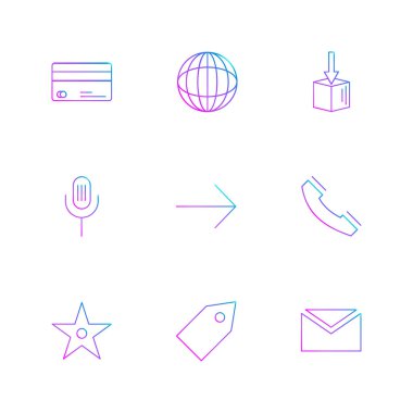 minimalist düz vektör app simgeleri beyaz arka plan üzerinde
