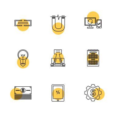 iş yaratıcı düz tasarım simgeler vektör koleksiyonu