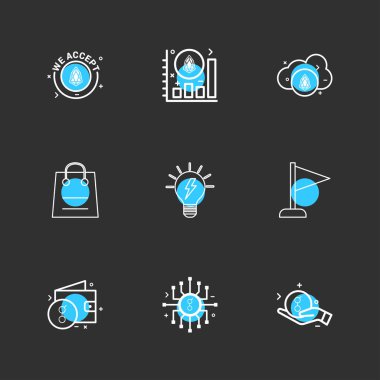 iş yaratıcı düz tasarım simgeler vektör koleksiyonu