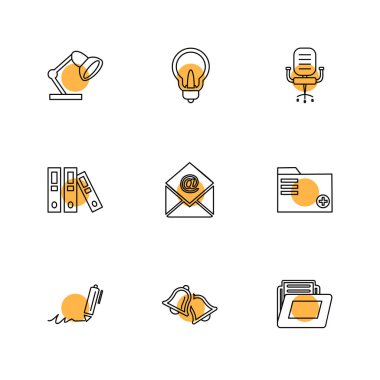 Farklı minimalist düz vektör app simgeleri