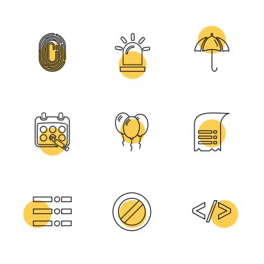 Beyaz arka plan üzerinde izole minimalist düz app simgeleri