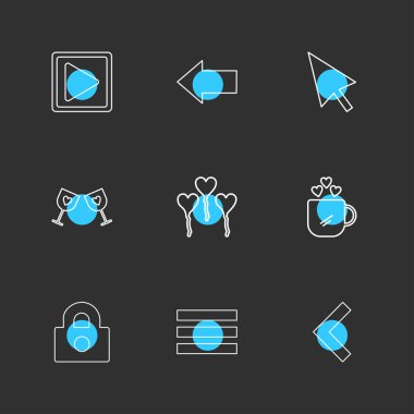 düz vektör çizim simgeler, App simgelerin ayarlamak   