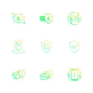 Beyaz arka plan üzerinde izole minimalist düz app simgeleri