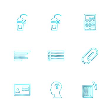 Beyaz arka plan üzerinde izole minimalist düz app simgeleri