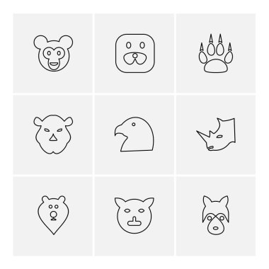 Beyaz arka plan üzerinde izole düz app simge kümesi