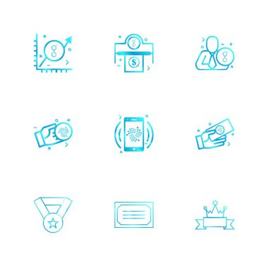 iş yaratıcı düz tasarım simgeler vektör koleksiyonu