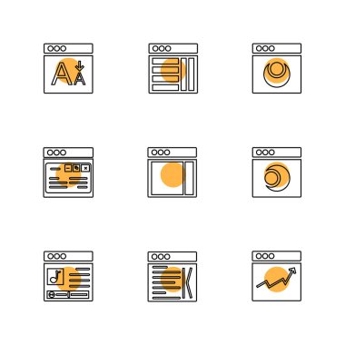 vektör çizim simgeler, beyaz arka plan üzerinde simgelerin ayarlamak