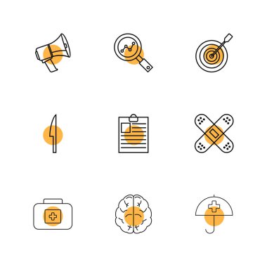 düz vektör çizim simgeler, App simgelerin ayarlamak   