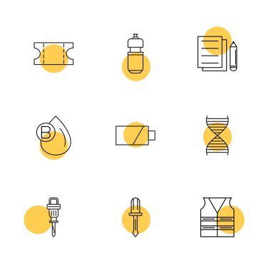 beyaz zemin üzerine minimalist düz app simgeleri