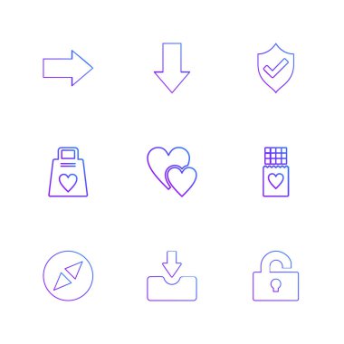 düz vektör çizim simgeler, beyaz arka plan üzerinde simgelerin ayarlamak 