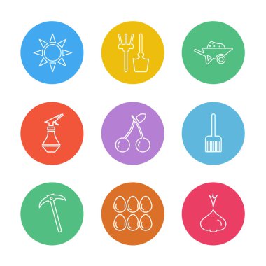 minimalist düz vektör app simgeleri beyaz arka plan üzerinde