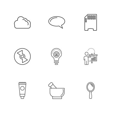 düz vektör çizim simgeler, App simgelerin ayarlamak   