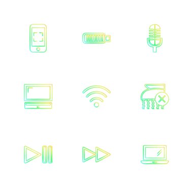 düz vektör çizim simgeler, App simgelerin ayarlamak   