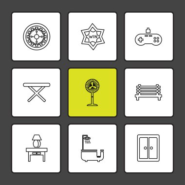 Farklı minimalist düz vektör app simgeleri