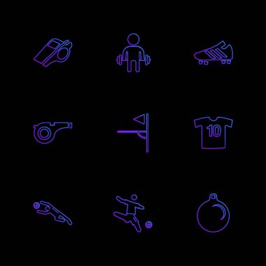 siyah arka plan üzerine minimalist düz app simgeleri