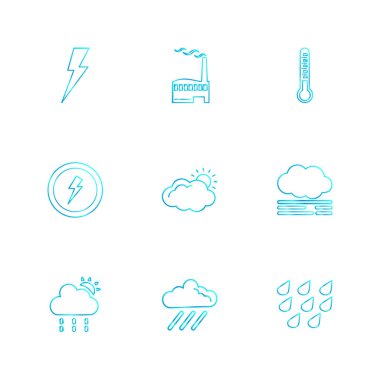 beyaz zemin üzerine minimalist düz app simgeleri
