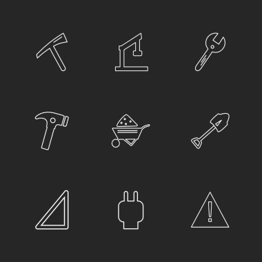 siyah arka plan üzerine minimalist düz app simgeleri