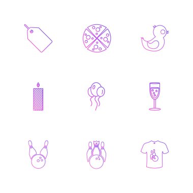 düz vektör çizim simgeler, App simgelerin ayarlamak 