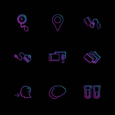 düz vektör çizim simgeler, App simgelerin ayarlamak 