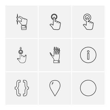 minimalist düz vektör app simgeleri beyaz arka plan üzerinde