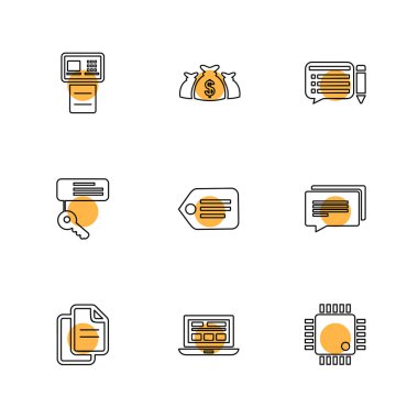 iş yaratıcı düz tasarım simgeler vektör koleksiyonu