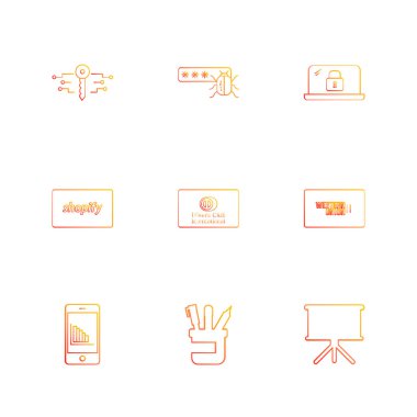 minimalist düz app simgeleri 