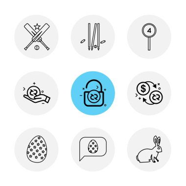 Beyaz arka plan üzerinde izole düz app simge kümesi