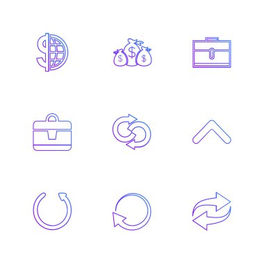 oklar yön işaretçiler yaratıcı simgeler ayarla, düz özel koleksiyon vektör